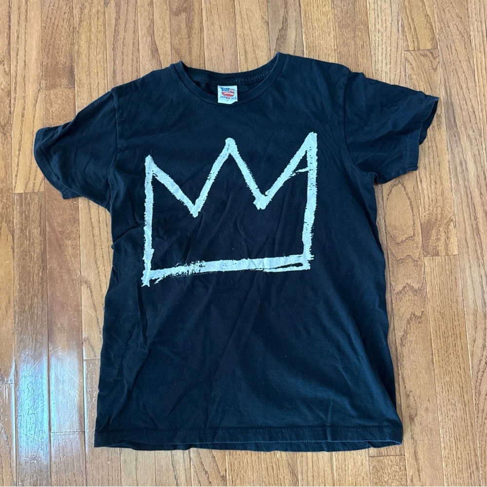 SIZE M| MENS | Junk Food Jean-Michael Basquiat Crown Shirt| Black